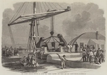 The Patent Derrick Hauling on Board the Great Eastern the Shaft for Her Paddle-Engines